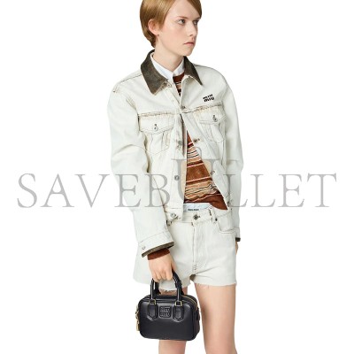 MIU MIU ARCADIE LEATHER HANDBAG 5BB123 (19*13*6cm)  
